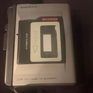 Radio Shack Silver Cassette Recorder